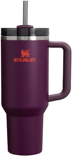 STANLEY Quencher H2 0 Tumbler with Handle and Straw 40 oz   Flowstate 3 Position Lid   Cup Holder Compatible for Travel   Insulated Stainless Steel Cup   BPA Free   Chili Red