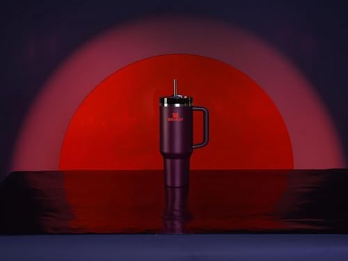 STANLEY Quencher H2 0 Tumbler with Handle and Straw 40 oz   Flowstate 3 Position Lid   Cup Holder Compatible for Travel   Insulated Stainless Steel Cup   BPA Free   Chili Red