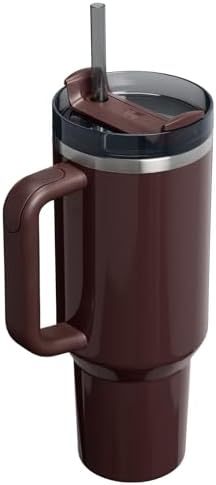 STANLEY Quencher H2 0 Tumbler with Handle and Straw 40 oz   Flowstate 3 Position Lid   Cup Holder Compatible for Travel   Insulated Stainless Steel Cup   BPA Free   Chili Red