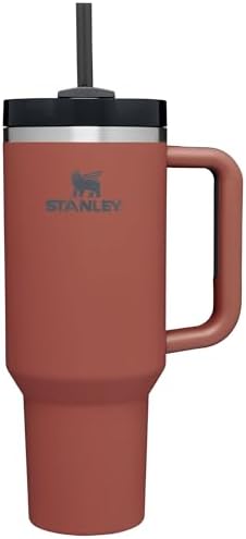 STANLEY Quencher H2 0 Tumbler with Handle and Straw 40 oz   Flowstate 3 Position Lid   Cup Holder Compatible for Travel   Insulated Stainless Steel Cup   BPA Free   Chili Red