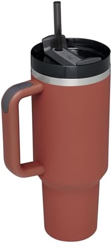 STANLEY Quencher H2 0 Tumbler with Handle and Straw 40 oz   Flowstate 3 Position Lid   Cup Holder Compatible for Travel   Insulated Stainless Steel Cup   BPA Free   Chili Red