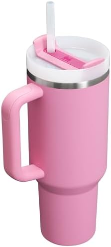 STANLEY Quencher H2 0 Tumbler with Handle and Straw 40 oz   Flowstate 3 Position Lid   Cup Holder Compatible for Travel   Insulated Stainless Steel Cup   BPA Free   Chili Red