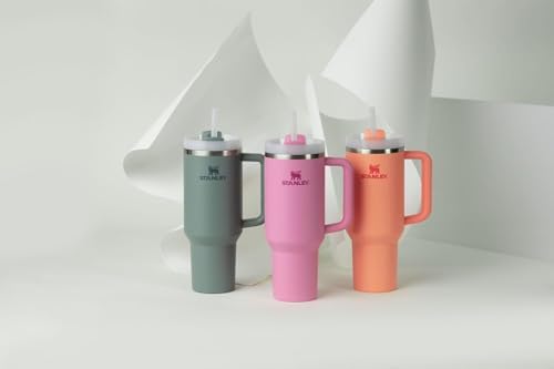 STANLEY Quencher H2 0 Tumbler with Handle and Straw 40 oz   Flowstate 3 Position Lid   Cup Holder Compatible for Travel   Insulated Stainless Steel Cup   BPA Free   Chili Red