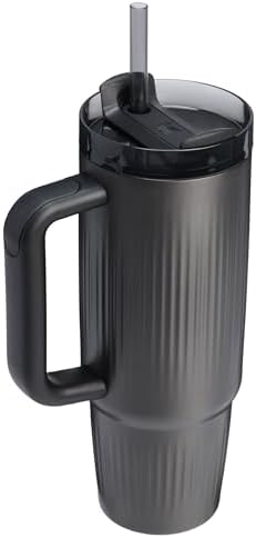 STANLEY Quencher H2 0 Tumbler with Handle and Straw 40 oz   Flowstate 3 Position Lid   Cup Holder Compatible for Travel   Insulated Stainless Steel Cup   BPA Free   Chili Red