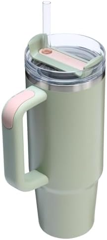 STANLEY Quencher H2 0 Tumbler with Handle and Straw 40 oz   Flowstate 3 Position Lid   Cup Holder Compatible for Travel   Insulated Stainless Steel Cup   BPA Free   Chili Red