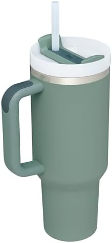 STANLEY Quencher H2 0 Tumbler with Handle and Straw 40 oz   Flowstate 3 Position Lid   Cup Holder Compatible for Travel   Insulated Stainless Steel Cup   BPA Free   Chili Red