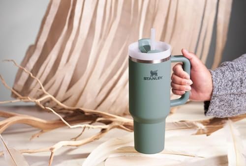 STANLEY Quencher H2 0 Tumbler with Handle and Straw 40 oz   Flowstate 3 Position Lid   Cup Holder Compatible for Travel   Insulated Stainless Steel Cup   BPA Free   Chili Red