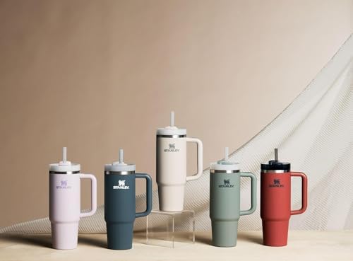 STANLEY Quencher H2 0 Tumbler with Handle and Straw 40 oz   Flowstate 3 Position Lid   Cup Holder Compatible for Travel   Insulated Stainless Steel Cup   BPA Free   Chili Red