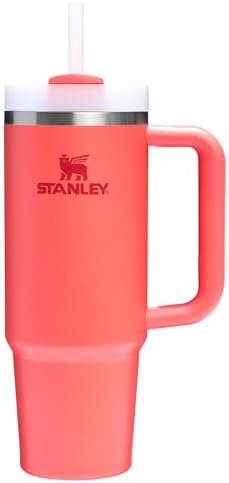 STANLEY Quencher H2 0 Tumbler with Handle and Straw 40 oz   Flowstate 3 Position Lid   Cup Holder Compatible for Travel   Insulated Stainless Steel Cup   BPA Free   Chili Red