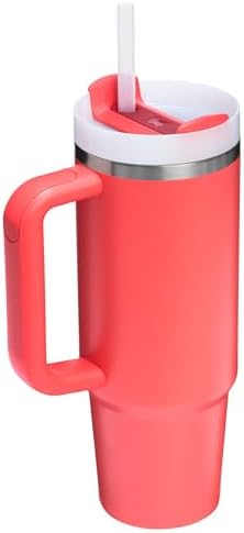 STANLEY Quencher H2 0 Tumbler with Handle and Straw 40 oz   Flowstate 3 Position Lid   Cup Holder Compatible for Travel   Insulated Stainless Steel Cup   BPA Free   Chili Red