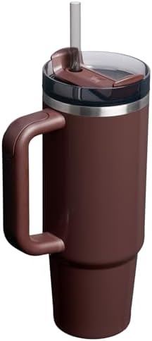 STANLEY Quencher H2 0 Tumbler with Handle and Straw 40 oz   Flowstate 3 Position Lid   Cup Holder Compatible for Travel   Insulated Stainless Steel Cup   BPA Free   Chili Red