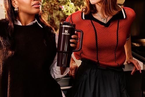 STANLEY Quencher H2 0 Tumbler with Handle and Straw 40 oz   Flowstate 3 Position Lid   Cup Holder Compatible for Travel   Insulated Stainless Steel Cup   BPA Free   Chili Red