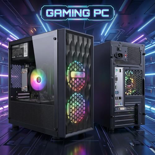 STGAubron Gaming PC Computer Desktop  AMD Ryzen 5 5500 up to 4 2GHz  GeForce RTX 3050 6G  16G DDR4  512G SSD  WiFi 6 5G & BT 5 2  RGB Fan x2  Windows 11 Home