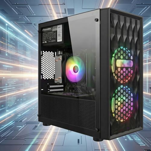STGAubron Gaming PC Computer Desktop  AMD Ryzen 5 5500 up to 4 2GHz  GeForce RTX 3050 6G  16G DDR4  512G SSD  WiFi 6 5G & BT 5 2  RGB Fan x2  Windows 11 Home