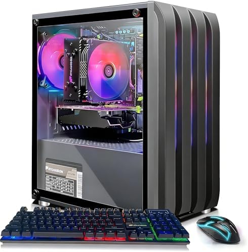 STGAubron Gaming PC Computer Desktop  AMD Ryzen 5 5500 up to 4 2GHz  GeForce RTX 3050 6G  16G DDR4  512G SSD  WiFi 6 5G & BT 5 2  RGB Fan x2  Windows 11 Home