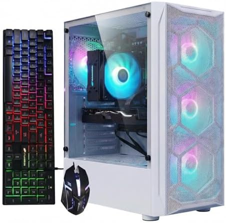 STGAubron Gaming PC Computer Desktop  AMD Ryzen 5 5500 up to 4 2GHz  GeForce RTX 3050 6G  16G DDR4  512G SSD  WiFi 6 5G & BT 5 2  RGB Fan x2  Windows 11 Home