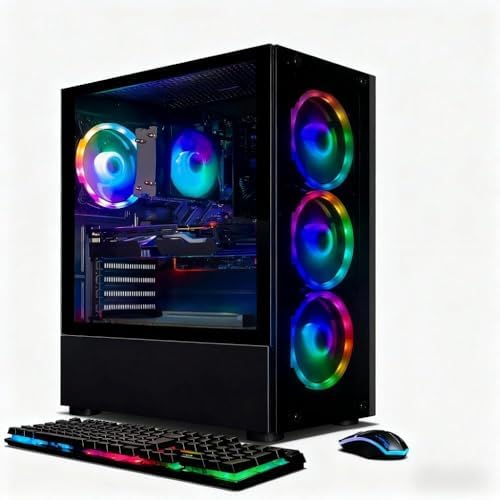 STGAubron Gaming PC Desktop Computer  AMD Ryzen 5 2600 up to 3 9G  GeForce RTX 2060 6G  16G DDR4  512G SSD  600M WiFi  BT 5 0  RGB Fan x4  Windows 11 Home