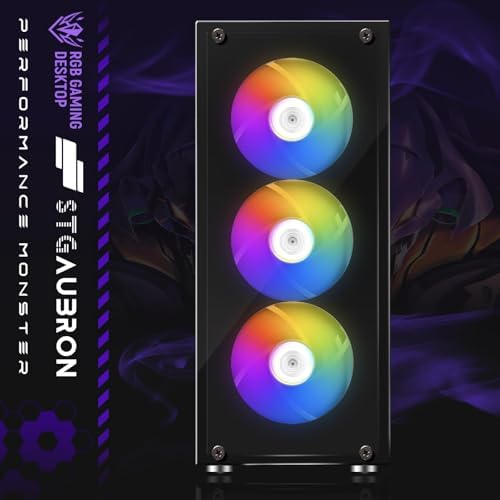 STGAubron Gaming PC Desktop Computer  AMD Ryzen 5 2600 up to 3 9G  GeForce RTX 2060 6G  16G DDR4  512G SSD  600M WiFi  BT 5 0  RGB Fan x4  Windows 11 Home