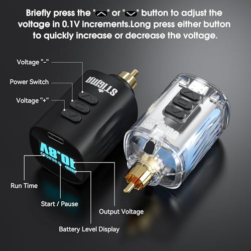 STIGMA Wireless Tattoo Gun Kit Complete Tattoo Kit Tattoo Rotary Pen Set with 2Pcs Tattoo Battery 20Pcs Cartridge Needles 11Pcs Ink Tattoo Machine Kit for Beginners Tattooist ST TKP104A 1