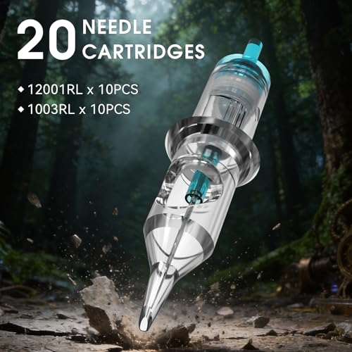 STIGMA Wireless Tattoo Gun Kit Complete Tattoo Kit Tattoo Rotary Pen Set with 2Pcs Tattoo Battery 20Pcs Cartridge Needles 11Pcs Ink Tattoo Machine Kit for Beginners Tattooist ST TKP104A 1