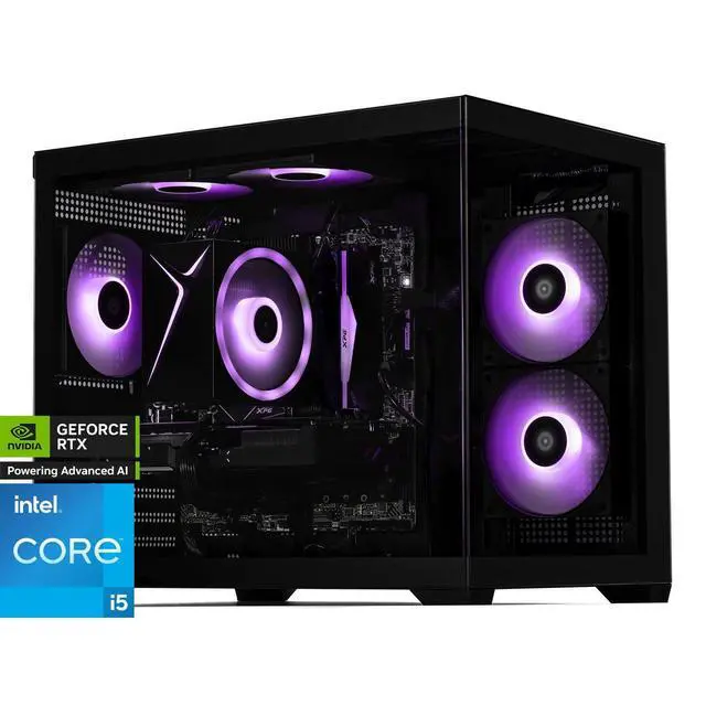 STORMCRAFT Gaming PC SIRIUS Intel Core i5 14400F NVIDIA GeForce RTX 5060   AI Powered 16GB 3200MHz RGB 1TB NVMe SSD 650W PSU Windows 11 Home   SI1440FBB 560N2