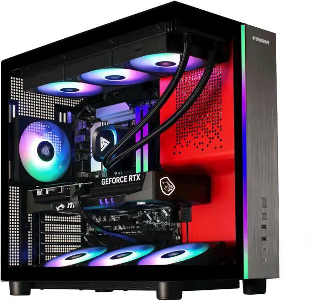 STORMCRAFT Gaming PC PHANTOM INTEL Core Ultra 7 265F NVIDIA RTX 5080   AI Powered 32GB DDR5 6000MHz RGB 2TB NVMe SSD 360mm AIO 850W PSU Windows 11 Home PH265F0CC 580N1