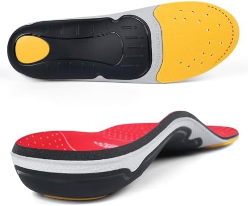 Talla 8 8 1/2  - STSVZORR Plantillas ortopédicas de soporte de arco alto de 220 libras +, almohadilla metatarsiana, alivio del dolor para hombres y mujeres, plantilla para fascitis plantar, plantilla ortopédica para