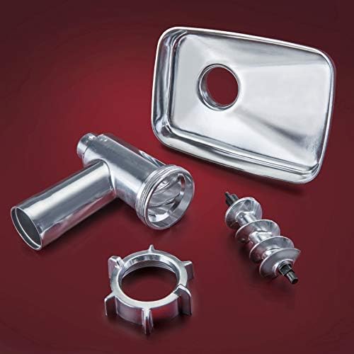 STX International Magnum 1800W Electric Meat Grinder   Grinds Soft Bones   High Capacity Meat Tray   6 Grinding Plates   3 Stainless Steel Blades   Sausage Stuffer   Kubbe Maker & More Included