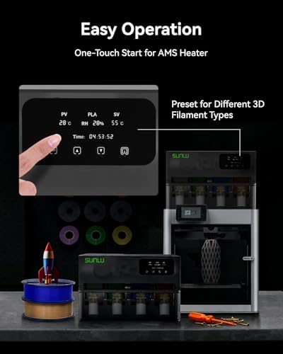 SUNLU AMS Heater  Compatible with Bambu lab AMS Gen 1   Enables Simultaneous Printing & Drying  Easy Installation  Fast Heating to 70 C  4 Spool Capacity Filament Dryer  Not Included AMS