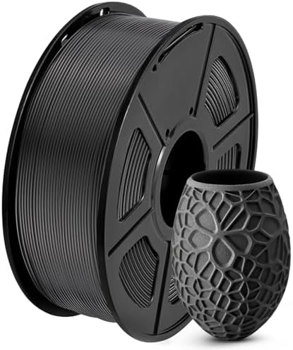 SUNLU PLA 3D Printer Filament PLA Filament 1 75mm  Neatly Wound 3D Printing Filament 1 75mm  Dimensional Accuracy  /  0 02 mm  Fit Most FDM 3D Printers  1kg Spool  2 2lbs   Black