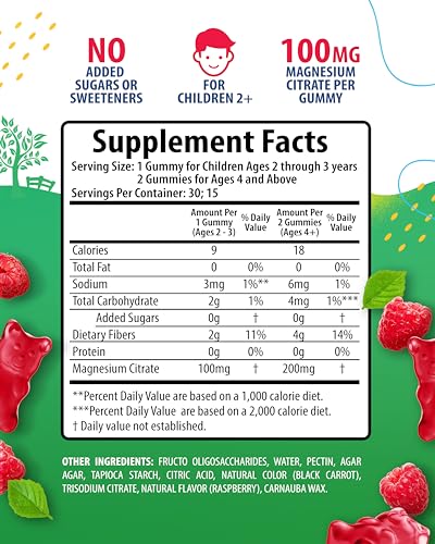 SUNNY SAM Magnesium Gummies for Kids   100mg and Magnesium Gummies for Kids 500mg  Magnesium Chews   Magnesium Citrate Chewable Supplement for Mood & Muscle Support
