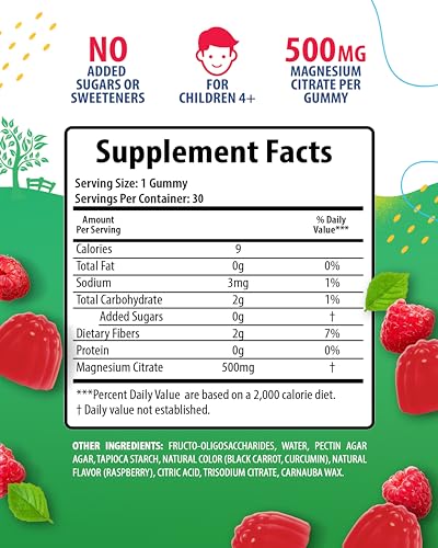 SUNNY SAM Magnesium Gummies for Kids   100mg and Magnesium Gummies for Kids 500mg  Magnesium Chews   Magnesium Citrate Chewable Supplement for Mood & Muscle Support
