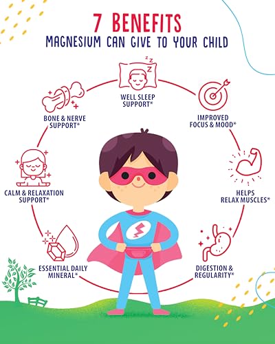 SUNNY SAM Magnesium Gummies for Kids   100mg and Magnesium Gummies for Kids 500mg  Magnesium Chews   Magnesium Citrate Chewable Supplement for Mood & Muscle Support