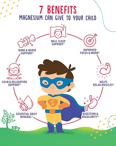 SUNNY SAM Magnesium Gummies for Kids   100mg and Magnesium Gummies for Kids 500mg  Magnesium Chews   Magnesium Citrate Chewable Supplement for Mood & Muscle Support