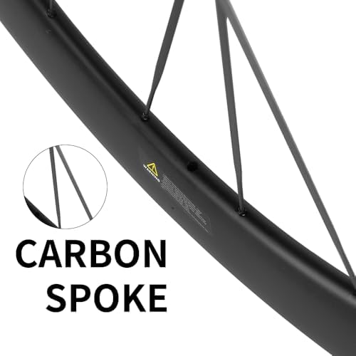SUPERTEAM Carbon Disc Wheelset 50C 28 Tubeless with Carbon Spokes 700C