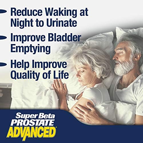 SUPER BETA PROSTATE Advanced   Promote Sleep  Support Bladder Emptying  Prostate Support Supplement for Mens Health with Beta Sitosterol  not Saw Palmetto   120 Caplets  2 Pack