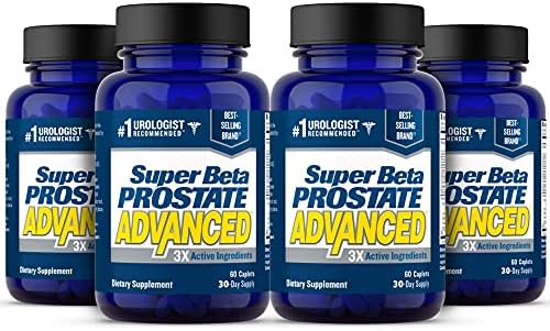 SUPER BETA PROSTATE Advanced   Promote Sleep  Support Bladder Emptying  Prostate Support Supplement for Mens Health with Beta Sitosterol  not Saw Palmetto   120 Caplets  2 Pack
