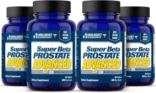 SUPER BETA PROSTATE Advanced   Promote Sleep  Support Bladder Emptying  Prostate Support Supplement for Mens Health with Beta Sitosterol  not Saw Palmetto   120 Caplets  2 Pack