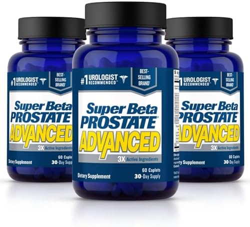 SUPER BETA PROSTATE Advanced   Promote Sleep  Support Bladder Emptying  Prostate Support Supplement for Mens Health with Beta Sitosterol  not Saw Palmetto   120 Caplets  2 Pack