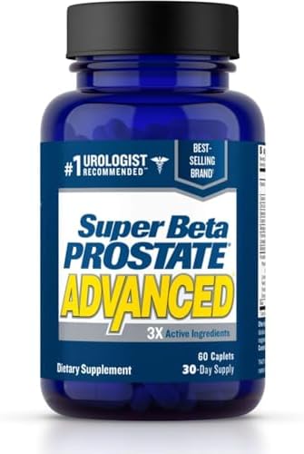 SUPER BETA PROSTATE Advanced   Promote Sleep  Support Bladder Emptying  Prostate Support Supplement for Mens Health with Beta Sitosterol  not Saw Palmetto   120 Caplets  2 Pack