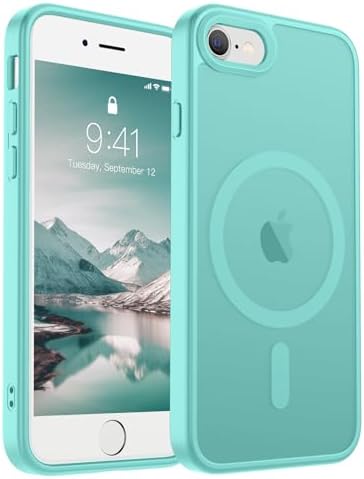 SUPFINE Magnetic for iPhone 12 Mini Case & iPhone 13 Mini Case  Compatible with MagSafe   Military Grade Drop Protection  Slim Translucent Matte Shockproof Phone Cover Black