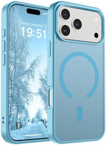 SUPFINE Magnetic for iPhone 12 Mini Case & iPhone 13 Mini Case  Compatible with MagSafe   Military Grade Drop Protection  Slim Translucent Matte Shockproof Phone Cover Black