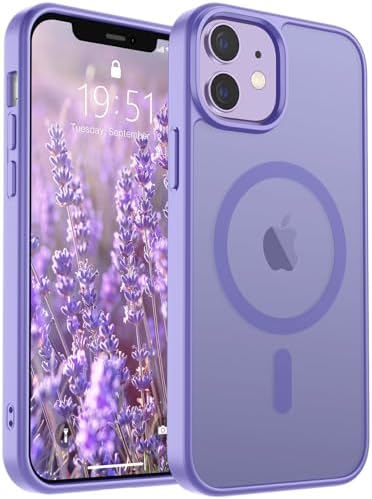 SUPFINE Magnetic for iPhone 12 Mini Case & iPhone 13 Mini Case  Compatible with MagSafe   Military Grade Drop Protection  Slim Translucent Matte Shockproof Phone Cover Black