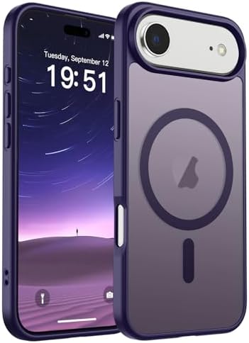 SUPFINE Magnetic for iPhone 12 Mini Case & iPhone 13 Mini Case  Compatible with MagSafe   Military Grade Drop Protection  Slim Translucent Matte Shockproof Phone Cover Black