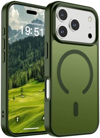 SUPFINE Magnetic for iPhone 12 Mini Case & iPhone 13 Mini Case  Compatible with MagSafe   Military Grade Drop Protection  Slim Translucent Matte Shockproof Phone Cover Black