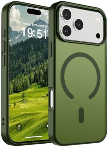 SUPFINE Magnetic for iPhone 12 Mini Case & iPhone 13 Mini Case  Compatible with MagSafe   Military Grade Drop Protection  Slim Translucent Matte Shockproof Phone Cover Black