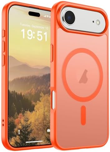 SUPFINE Magnetic for iPhone 12 Mini Case & iPhone 13 Mini Case  Compatible with MagSafe   Military Grade Drop Protection  Slim Translucent Matte Shockproof Phone Cover Black