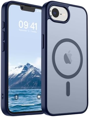 SUPFINE Magnetic for iPhone 12 Mini Case & iPhone 13 Mini Case  Compatible with MagSafe   Military Grade Drop Protection  Slim Translucent Matte Shockproof Phone Cover Black