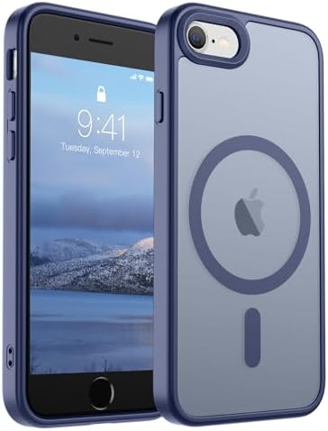 SUPFINE Magnetic for iPhone 12 Mini Case & iPhone 13 Mini Case  Compatible with MagSafe   Military Grade Drop Protection  Slim Translucent Matte Shockproof Phone Cover Black