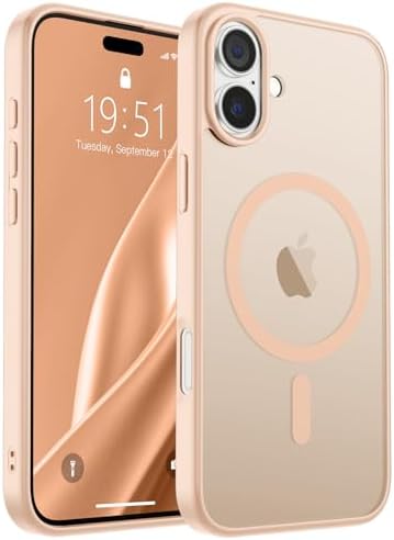 SUPFINE Magnetic for iPhone 12 Mini Case & iPhone 13 Mini Case  Compatible with MagSafe   Military Grade Drop Protection  Slim Translucent Matte Shockproof Phone Cover Black